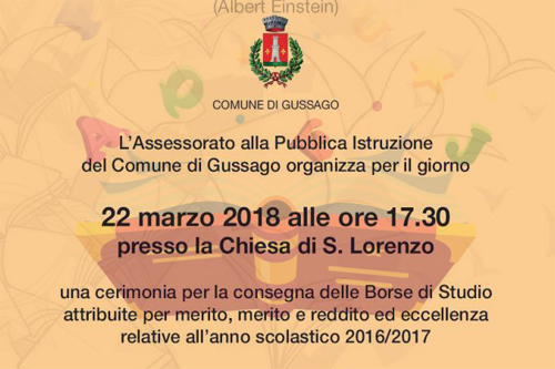 22 Marzo, a Gussago consegna Borse di Studio 2016/2017