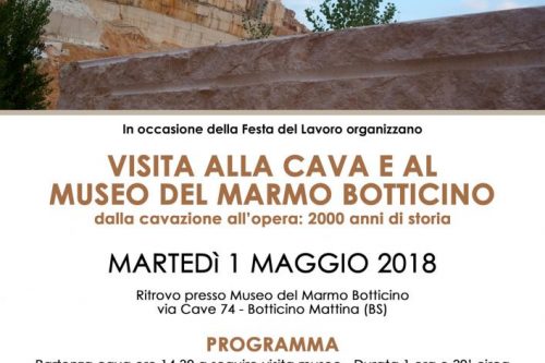 1 Maggio | Visita alla cava museo del Marmo Botticino- dalla cavazione all’opera: 2000 anni di storia