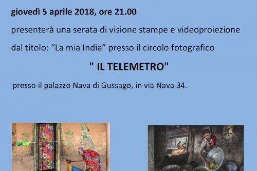 Oggi 5 Aprile | videoproiezione “La mia India”
