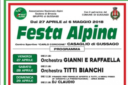 Dal 27 Aprile al 6 Maggio | “Festa Alpina”