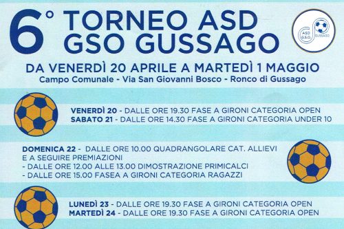 20 Aprile | inizio Torneo ASD GSO Gussago 20 Aprile | inizio Torneo ASD GSO Gussago