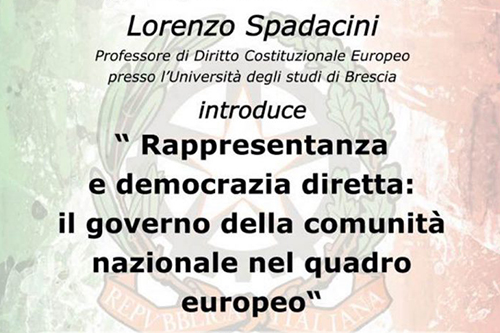 11 Maggio | “Rappresentanza e democrazia”, a Gussago l’incontro con il Prof. Spadacini 11 Maggio | “Rappresentanza e democrazia”, a Gussago l’incontro con il Prof. Spadacini