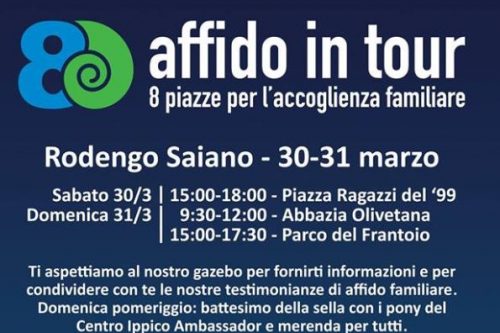 Affido in Tour: in piazza a Rodengo per l’accoglienza familiare