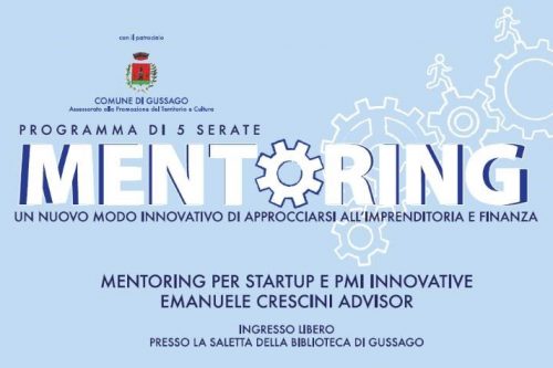 «Mentoring»: a Gussago 5 serate per creare una startup