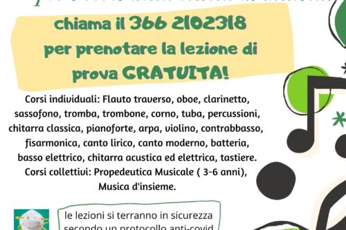 L’Associazione Filarmoinca don T. Pietta Apre le Iscrizioni