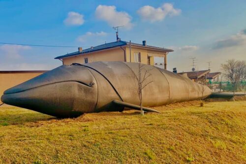 Gaia e la Balena: opera di Bombardieri a Ronco