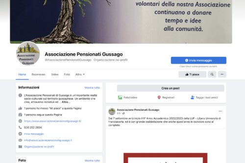 L’Associazione pensionati di Gussago sbarca su Facebook
