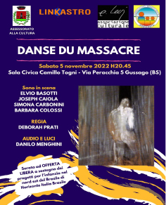 Spettacolo teatrale  “DANSE DU MASSACRE il 5 novembre a Gussago per i bambini brasiliani