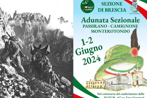 Adunata sezionale degli Alpini a Passirano nel centenario della fondazione: un ricordo per Franco Pagnoni Adunata sezionale degli Alpini a Passirano nel centenario della fondazione: un ricordo per Franco Pagnoni