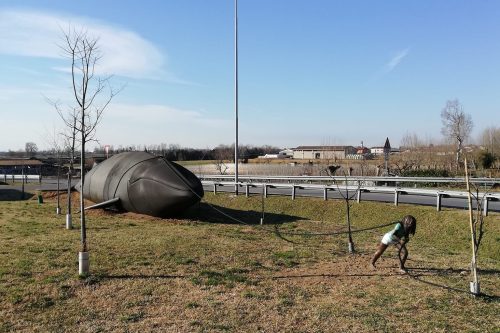 La balena di Bombardieri a Ronco torna a splendere: completato il restyling cromatico La balena di Bombardieri a Ronco torna a splendere: completato il restyling cromatico